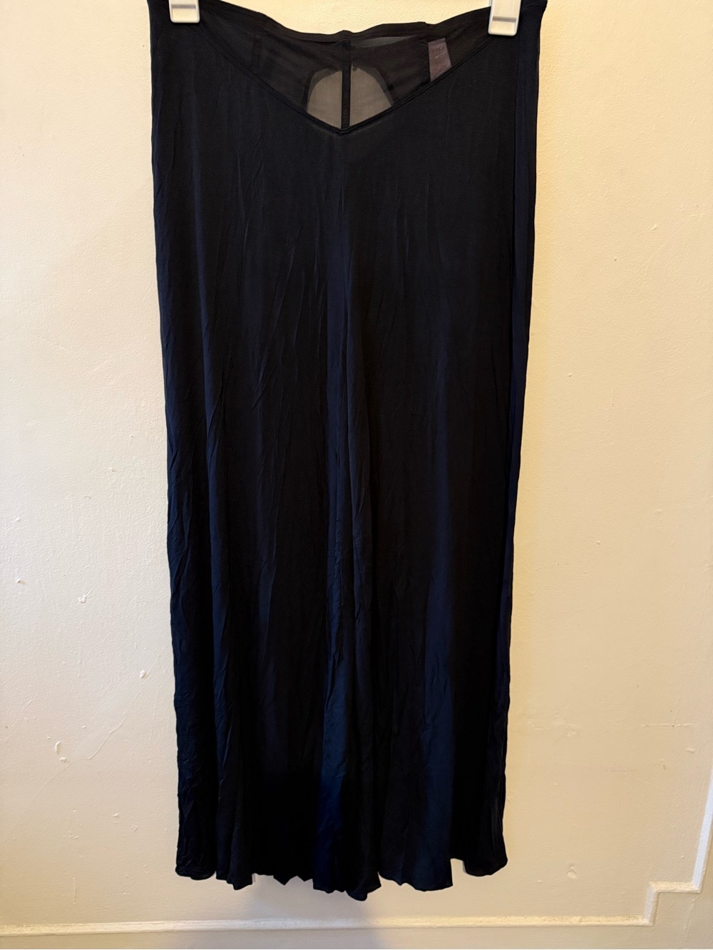 Savage x fenty Aqua hour Black High-Waist Wide Leg Pants with Ruched Back Detail - Picture 6 of 11